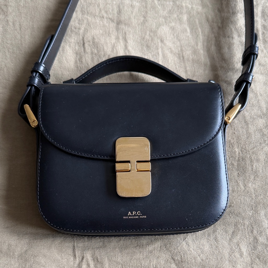 A.P.C. Black Grace Mini With Gold Lock